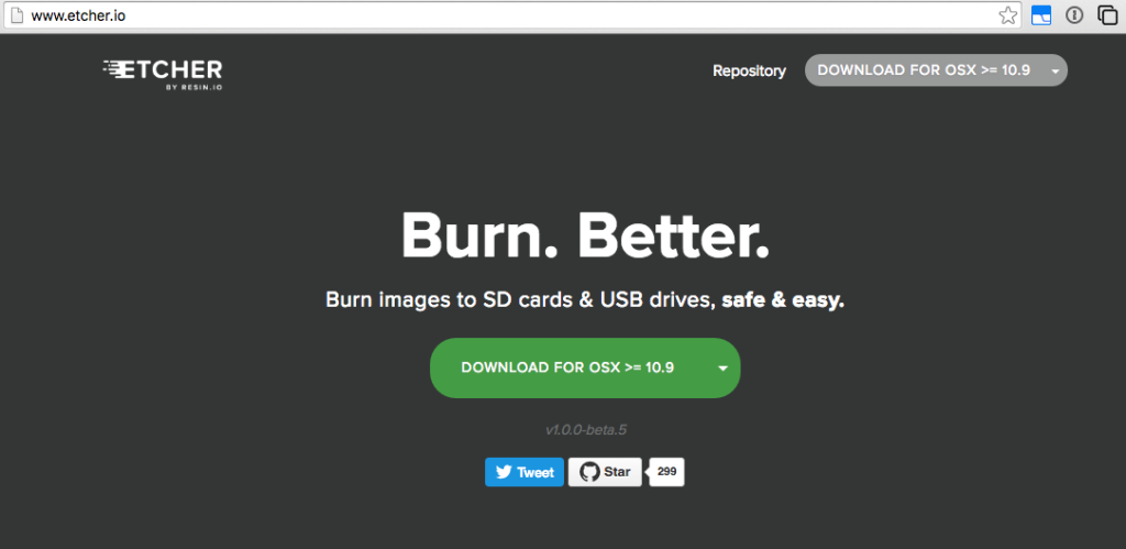 download_etcher-io install the image on the raspberry pi